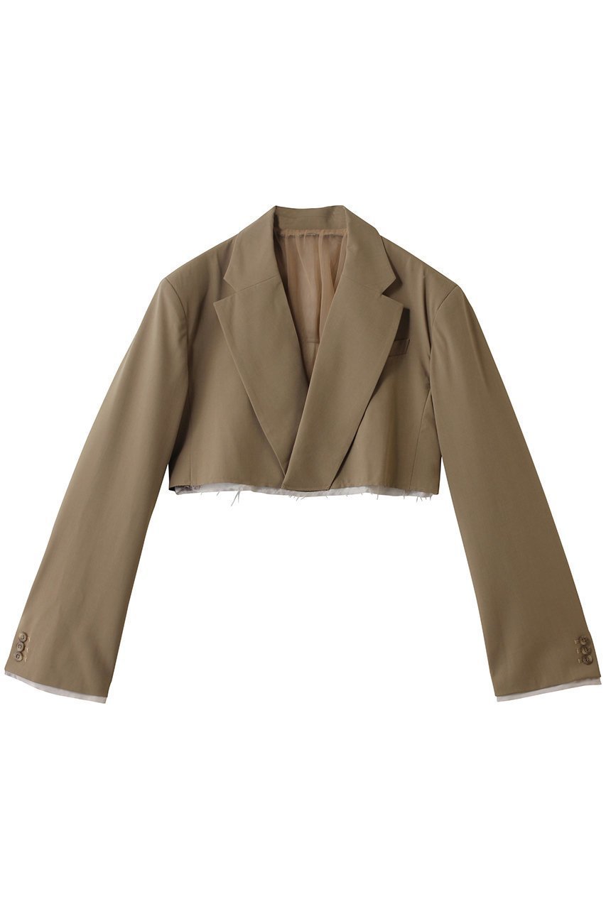 【メゾンスペシャル/MAISON SPECIAL】のBack-Tulle Short Jacket/バックチュールショートジャケット インテリア・キッズ・メンズ・レディースファッション・服の通販 founy(ファニー) 　ファッション　Fashion　レディースファッション　Fashion for Women　アウター　Coat / Outerwear Collection　レディースジャケット・軽アウター　Jackets　春　Spring　ショート　Short, Short Length　ジャケット　Jacket, Outerwear　チュール　Tulip, Tulip Motif　ボトム　Bottoms, Lower Wear　S/S・春夏　SS, Spring/Summer, Warm Season　夏　Summer　2026年　2026　BGE(ベージュ)|ID: prp329100004807504 ipo3291000000035619056