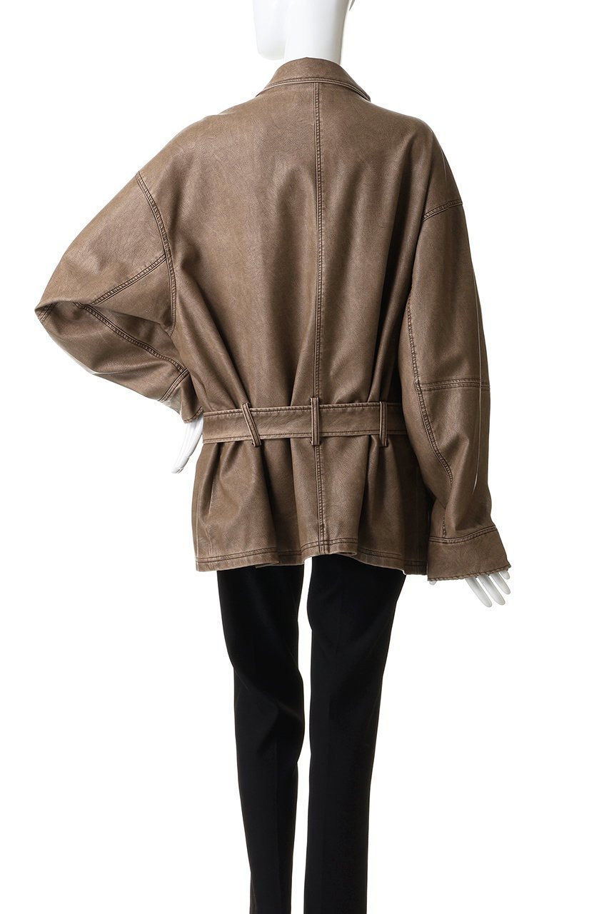 【メゾンスペシャル/MAISON SPECIAL】のBelted Faux Leather Jacket/ベルテッドフェイクレザージャケット 人気、トレンドファッション・服の通販 founy(ファニー) 　ファッション　Fashion　レディースファッション　Fashion for Women　アウター　Coat / Outerwear Collection　レディースジャケット・軽アウター　Jackets　2026年　2026　おすすめ　Recommended / Our Picks　クール　Cool, Chic　ジャケット　Jacket, Outerwear　フェイクレザー　Faux Leather, PU Leather　ブラウジング　Blouson Silhouette, Cinched Waist　夏　Summer　春　Spring　S/S・春夏　SS, Spring/Summer, Warm Season　other-4|ID: prp329100004807507 ipo3291000000035619078