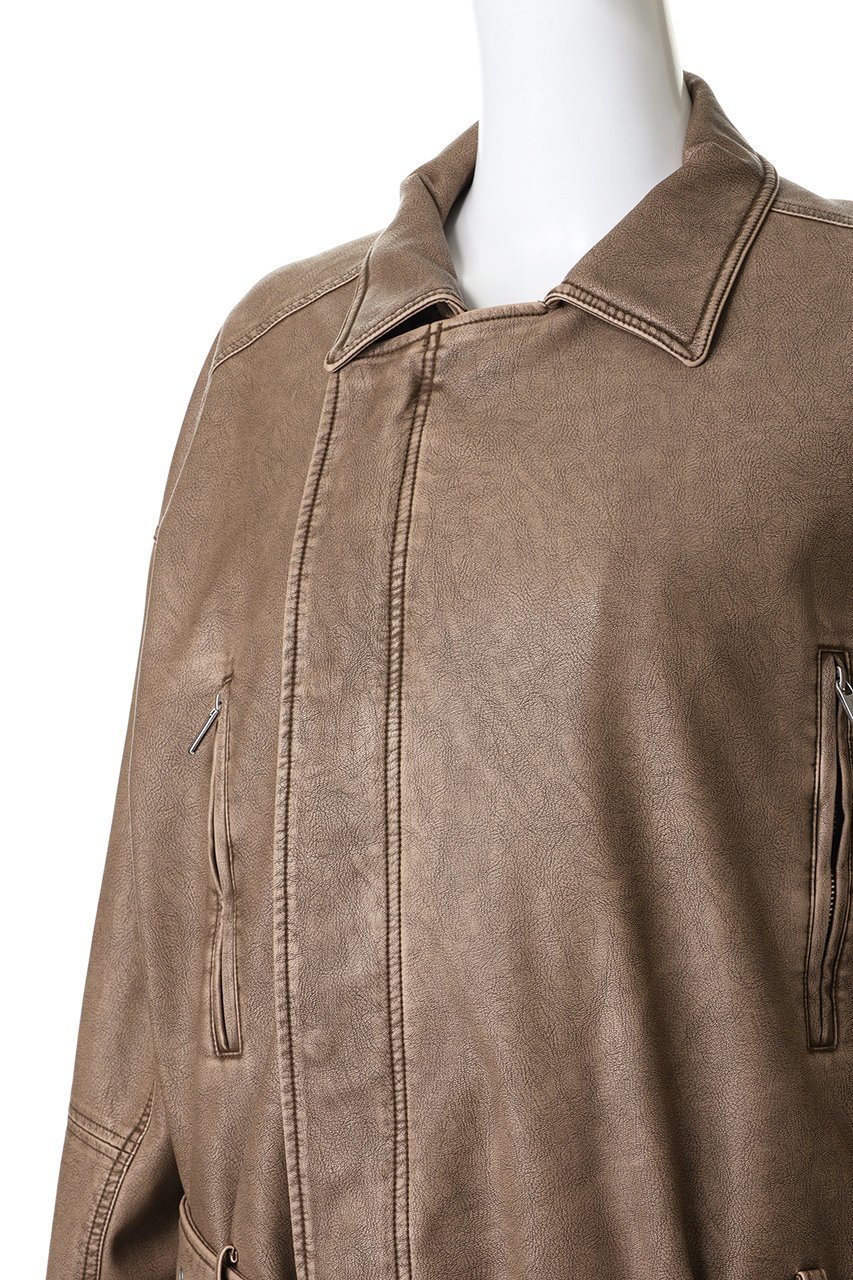 【メゾンスペシャル/MAISON SPECIAL】のBelted Faux Leather Jacket/ベルテッドフェイクレザージャケット 人気、トレンドファッション・服の通販 founy(ファニー) 　ファッション　Fashion　レディースファッション　Fashion for Women　アウター　Coat / Outerwear Collection　レディースジャケット・軽アウター　Jackets　2026年　2026　おすすめ　Recommended / Our Picks　クール　Cool, Chic　ジャケット　Jacket, Outerwear　フェイクレザー　Faux Leather, PU Leather　ブラウジング　Blouson Silhouette, Cinched Waist　夏　Summer　春　Spring　S/S・春夏　SS, Spring/Summer, Warm Season　other-5|ID: prp329100004807507 ipo3291000000035619080