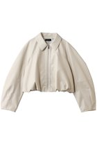 【メゾンスペシャル/MAISON SPECIAL】のGathered Balloon Vegan Leather Jacket/ギャザーバルーンフェイクレザージャケット WHT(ホワイト)|ID: prp329100004807508 ipo3291000000035760198
