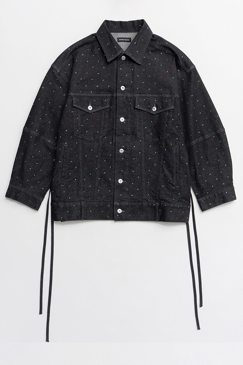 【メゾンスペシャル/MAISON SPECIAL】の2WAY Overstone Denim Jacket/2WAYオーバーストーンデニムジャケット インテリア・キッズ・メンズ・レディースファッション・服の通販 founy(ファニー) ファッション Fashion レディースファッション Fashion for Women アウター Coat / Outerwear Collection レディースジャケット・軽アウター Jackets ブルゾンジャケット・スポーティアウター Blouson Jackets デニムジャケット / カジュアルアウター Denim Jackets 春 Spring カラフル Colorful Design ジャケット Jacket, Outerwear ストーン Stone, Gem-Like デニム Denim, Jeans Material ブルゾン Blouson, Bomber Jacket ラップ Wrap, Wrap Design S/S・春夏 SS, Spring/Summer, Warm Season 夏 Summer 2026年 2026 NVY(ネイビー)|ID: prp329100004807510 ipo3291000000034886336