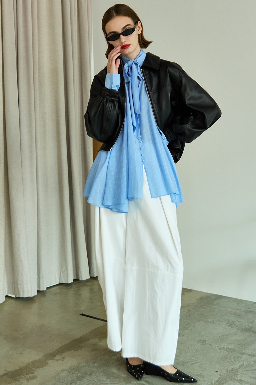 【メゾンスペシャル/MAISON SPECIAL】のVoluminous Leather Blouson/ボリューミーレザーブルゾン 人気、トレンドファッション・服の通販 founy(ファニー) 　ファッション　Fashion　レディースファッション　Fashion for Women　アウター　Coat / Outerwear Collection　レディースジャケット・軽アウター　Jackets　ブルゾンジャケット・スポーティアウター　Blouson Jackets　ジャケット　Jacket, Outerwear　スラックス　Slacks, Dress Pants　デニム　Denim, Jeans Material　フェミニン　Feminine, Girly　フォルム　Silhouette, Form　ブルゾン　Blouson, Bomber Jacket　今季　This Season, Current Season　other-8|ID: prp329100004807512 ipo3291000000036623219