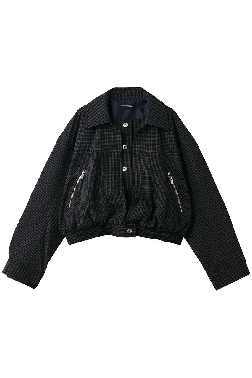 【メゾンスペシャル/MAISON SPECIAL】のLayered Check Blouson/レイヤードチェックブルゾン インテリア・キッズ・メンズ・レディースファッション・服の通販 founy(ファニー) ファッション Fashion レディースファッション Fashion for Women アウター Coat / Outerwear Collection レディースジャケット・軽アウター Jackets ブルゾンジャケット・スポーティアウター Blouson Jackets コンパクト Compact, Small Size ショート Short, Short Length シンプル Simple, Minimal ジャケット Jacket, Outerwear タフタ Taffeta, Structured Fabric チェック Check, Plaid, Tartan トレンド Trend, Trending Now バランス Balance, Style Balance ブルゾン Blouson, Bomber Jacket NVY(ネイビー)|ID: prp329100004807513 ipo3291000000036043158