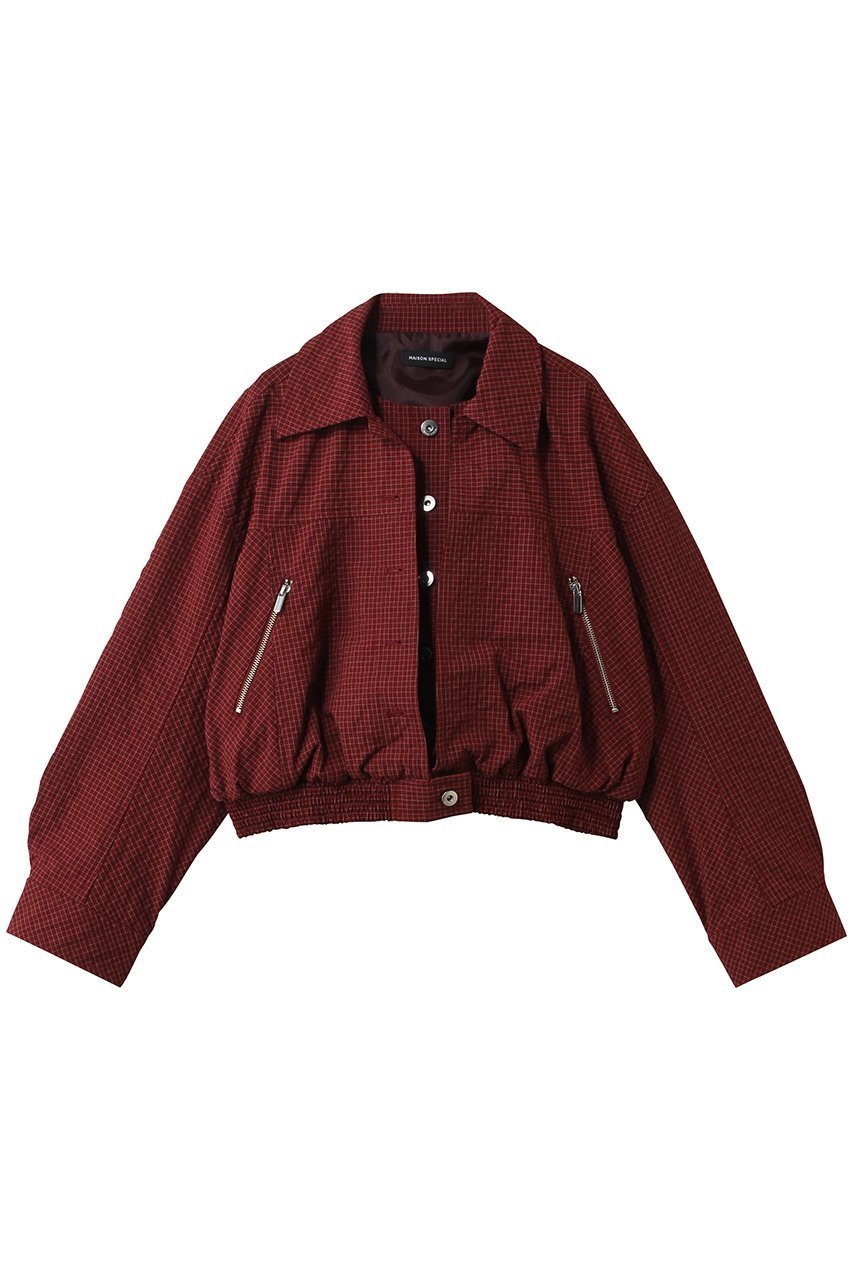 【メゾンスペシャル/MAISON SPECIAL】のLayered Check Blouson/レイヤードチェックブルゾン インテリア・キッズ・メンズ・レディースファッション・服の通販 founy(ファニー) ファッション Fashion レディースファッション Fashion for Women アウター Coat / Outerwear Collection レディースジャケット・軽アウター Jackets ブルゾンジャケット・スポーティアウター Blouson Jackets コンパクト Compact, Small Size ショート Short, Short Length シンプル Simple, Minimal ジャケット Jacket, Outerwear タフタ Taffeta, Structured Fabric チェック Check, Plaid, Tartan トレンド Trend, Trending Now バランス Balance, Style Balance ブルゾン Blouson, Bomber Jacket BRD(ボルドー)|ID: prp329100004807513 ipo3291000000036043161