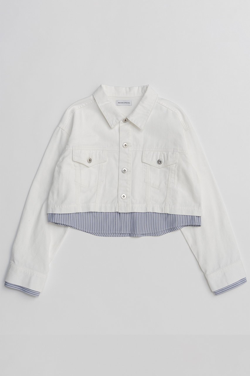 【メゾンスペシャル/MAISON SPECIAL】の2WAY Denim Short Jacket/2WAYデニムショートジャケット インテリア・キッズ・メンズ・レディースファッション・服の通販 founy(ファニー) ファッション Fashion レディースファッション Fashion for Women アウター Coat / Outerwear Collection レディースジャケット・軽アウター Jackets 春 Spring コンパクト Compact, Small Size ショート Short, Short Length シンプル Simple, Minimal ジャケット Jacket, Outerwear デニム Denim, Jeans Material トレンド Trend, Trending Now フェミニン Feminine, Girly ミックス Mix, Mixed Style S/S・春夏 SS, Spring/Summer, Warm Season おすすめ Recommended / Our Picks 夏 Summer 2026年 2026 WHT(ホワイト)|ID: prp329100004807515 ipo3291000000034886385