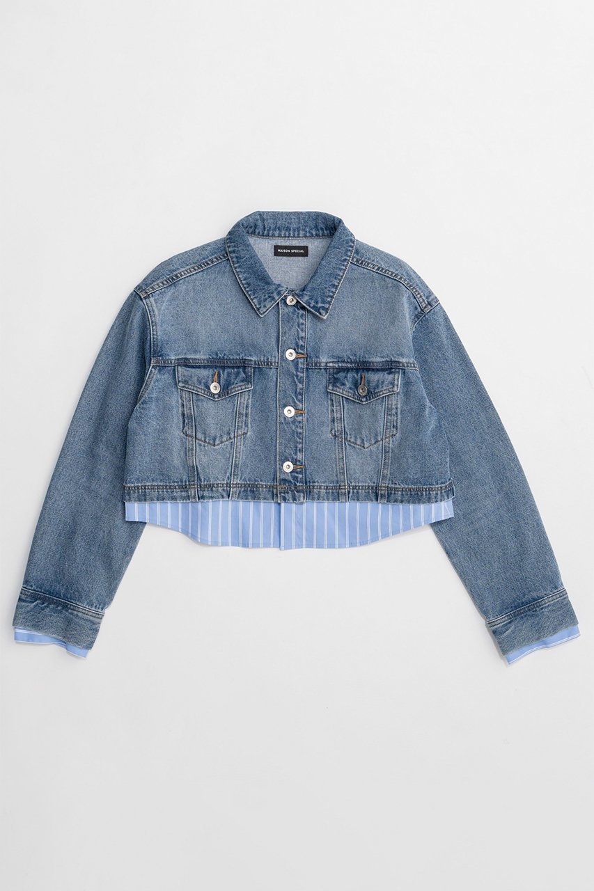 【メゾンスペシャル/MAISON SPECIAL】の2WAY Denim Short Jacket/2WAYデニムショートジャケット インテリア・キッズ・メンズ・レディースファッション・服の通販 founy(ファニー) ファッション Fashion レディースファッション Fashion for Women アウター Coat / Outerwear Collection レディースジャケット・軽アウター Jackets 春 Spring コンパクト Compact, Small Size ショート Short, Short Length シンプル Simple, Minimal ジャケット Jacket, Outerwear デニム Denim, Jeans Material トレンド Trend, Trending Now フェミニン Feminine, Girly ミックス Mix, Mixed Style S/S・春夏 SS, Spring/Summer, Warm Season おすすめ Recommended / Our Picks 夏 Summer 2026年 2026 BLU(ブルー)|ID: prp329100004807515 ipo3291000000034886386