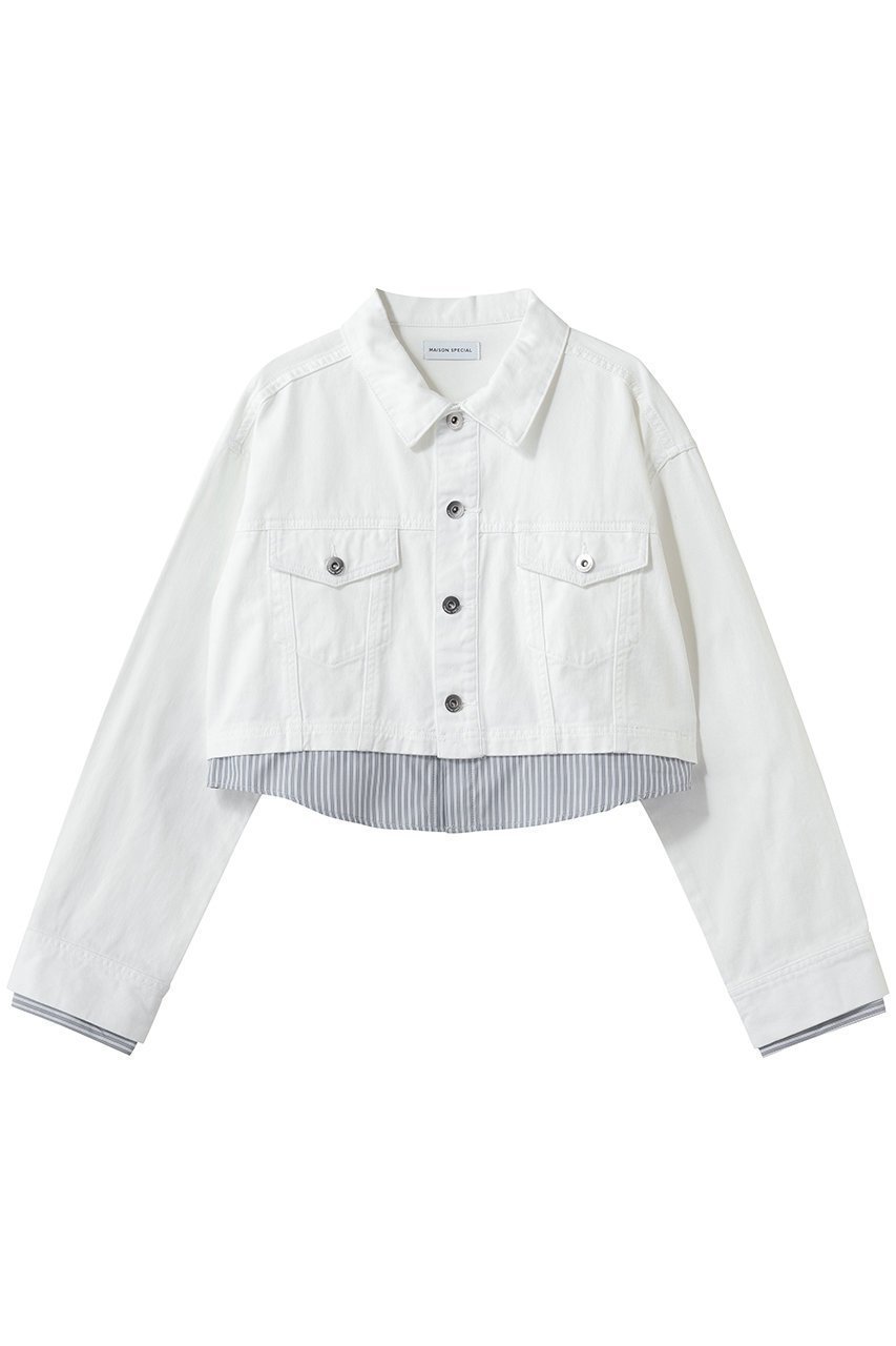 【メゾンスペシャル/MAISON SPECIAL】の2WAY Denim Short Jacket/2WAYデニムショートジャケット 人気、トレンドファッション・服の通販 founy(ファニー) 　ファッション　Fashion　レディースファッション　Fashion for Women　アウター　Coat / Outerwear Collection　レディースジャケット・軽アウター　Jackets　おすすめ　Recommended / Our Picks　コンパクト　Compact, Small Size　ショート　Short, Short Length　シンプル　Simple, Minimal　ジャケット　Jacket, Outerwear　デニム　Denim, Jeans Material　トレンド　Trend, Trending Now　フェミニン　Feminine, Girly　ミックス　Mix, Mixed Style　 other-1|ID: prp329100004807515 ipo3291000000036891005