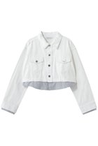 【メゾンスペシャル/MAISON SPECIAL】の2WAY Denim Short Jacket/2WAYデニムショートジャケット 人気、トレンドファッション・服の通販 founy(ファニー) ファッション Fashion レディースファッション Fashion for Women アウター Coat / Outerwear Collection レディースジャケット・軽アウター Jackets おすすめ Recommended / Our Picks コンパクト Compact, Small Size ショート Short, Short Length シンプル Simple, Minimal ジャケット Jacket, Outerwear デニム Denim, Jeans Material トレンド Trend, Trending Now フェミニン Feminine, Girly ミックス Mix, Mixed Style thumbnail WHT(ホワイト)|ID: prp329100004807515 ipo3291000000036891007