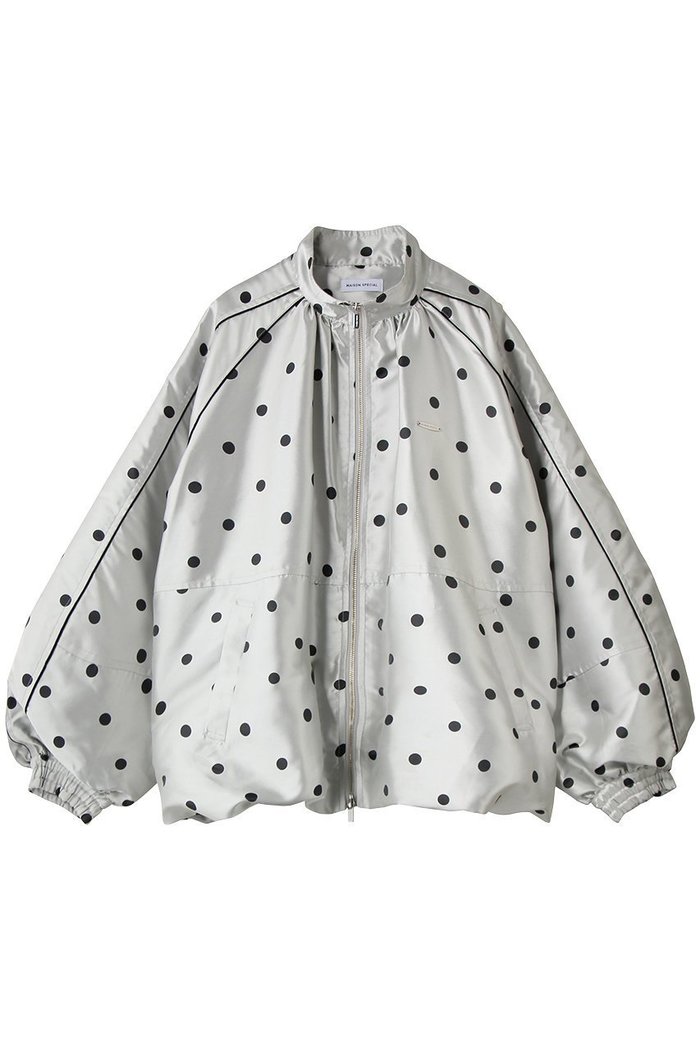【メゾンスペシャル/MAISON SPECIAL】のDot Voluminous Balloon Blouson/ドットボリューミーバルーンブルゾン インテリア・キッズ・メンズ・レディースファッション・服の通販 founy(ファニー) https://founy.com/ ファッション Fashion レディースファッション Fashion for Women アウター Coat / Outerwear Collection レディースジャケット・軽アウター Jackets ブルゾンジャケット・スポーティアウター Blouson Jackets オケージョン Occasion Wear ジャカード／ジャガード Jacquard, Woven Pattern ジャケット Jacket, Outerwear スポーティ Sporty, Casual Athletic セットアップ Set-Up, Coordinated Outfit デニム Denim, Jeans Material トレンド Trend, Trending Now ドット Polka Dot, Dot Pattern バルーン Balloon, Balloon Silhouette フェミニン Feminine, Girly ブルゾン Blouson, Bomber Jacket ミックス Mix, Mixed Style |ID: prp329100004807516 ipo3291000000036734458