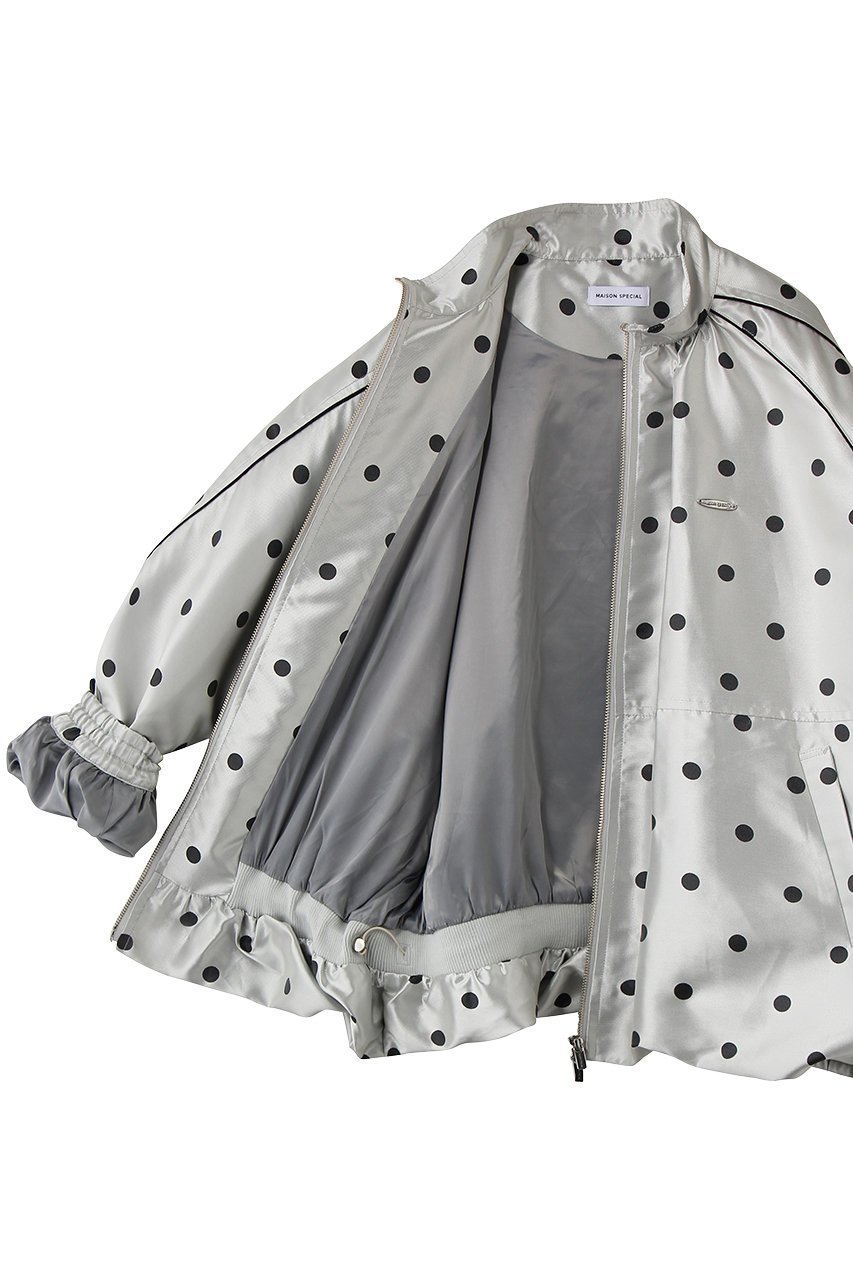 【メゾンスペシャル/MAISON SPECIAL】のDot Voluminous Balloon Blouson/ドットボリューミーバルーンブルゾン 人気、トレンドファッション・服の通販 founy(ファニー) 　ファッション　Fashion　レディースファッション　Fashion for Women　アウター　Coat / Outerwear Collection　レディースジャケット・軽アウター　Jackets　ブルゾンジャケット・スポーティアウター　Blouson Jackets　オケージョン　Occasion Wear　ジャカード／ジャガード　Jacquard, Woven Pattern　ジャケット　Jacket, Outerwear　スポーティ　Sporty, Casual Athletic　セットアップ　Set-Up, Coordinated Outfit　デニム　Denim, Jeans Material　トレンド　Trend, Trending Now　ドット　Polka Dot, Dot Pattern　バルーン　Balloon, Balloon Silhouette　フェミニン　Feminine, Girly　ブルゾン　Blouson, Bomber Jacket　ミックス　Mix, Mixed Style　other-6|ID: prp329100004807516 ipo3291000000036734465