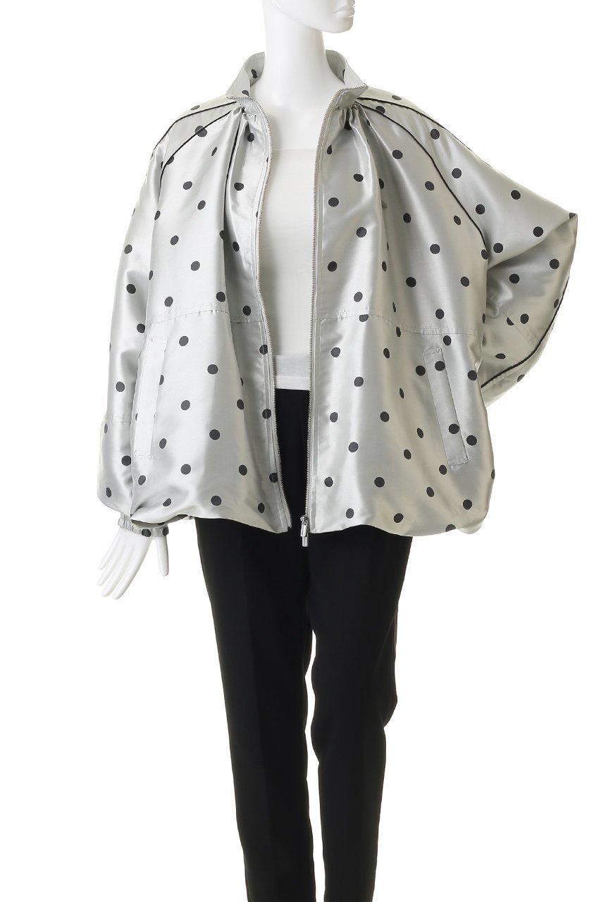 【メゾンスペシャル/MAISON SPECIAL】のDot Voluminous Balloon Blouson/ドットボリューミーバルーンブルゾン 人気、トレンドファッション・服の通販 founy(ファニー) 　ファッション　Fashion　レディースファッション　Fashion for Women　アウター　Coat / Outerwear Collection　レディースジャケット・軽アウター　Jackets　ブルゾンジャケット・スポーティアウター　Blouson Jackets　オケージョン　Occasion Wear　ジャカード／ジャガード　Jacquard, Woven Pattern　ジャケット　Jacket, Outerwear　スポーティ　Sporty, Casual Athletic　セットアップ　Set-Up, Coordinated Outfit　デニム　Denim, Jeans Material　トレンド　Trend, Trending Now　ドット　Polka Dot, Dot Pattern　バルーン　Balloon, Balloon Silhouette　フェミニン　Feminine, Girly　ブルゾン　Blouson, Bomber Jacket　ミックス　Mix, Mixed Style　other-8|ID: prp329100004807516 ipo3291000000036734467