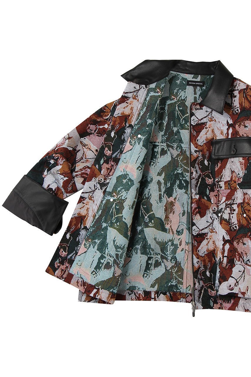【メゾンスペシャル/MAISON SPECIAL】のHorse Jacquard Utility Jacket/ホースジャガードユーティリティジャケット 人気、トレンドファッション・服の通販 founy(ファニー) 　ファッション　Fashion　レディースファッション　Fashion for Women　アウター　Coat / Outerwear Collection　レディースジャケット・軽アウター　Jackets　春　Spring　シンプル　Simple, Minimal　ジャカード／ジャガード　Jacquard, Woven Pattern　ジャケット　Jacket, Outerwear　スポーティ　Sporty, Casual Athletic　ボトム　Bottoms, Lower Wear　ポケット　Pocket, Pocket Detail　ミックス　Mix, Mixed Style　S/S・春夏　SS, Spring/Summer, Warm Season　おすすめ　Recommended / Our Picks　夏　Summer　2026年　2026　other-6|ID: prp329100004807518 ipo3291000000035619120
