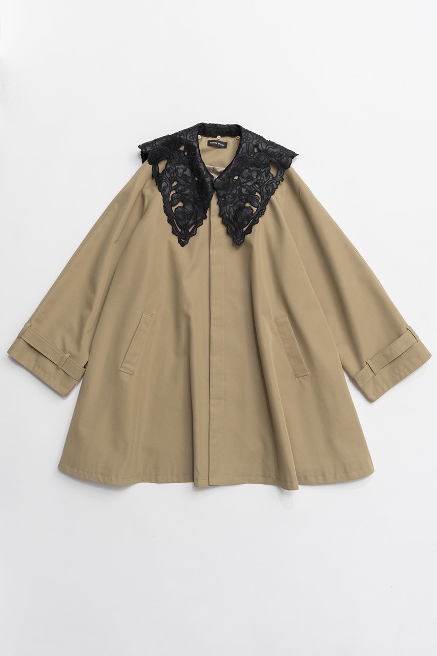 【メゾンスペシャル/MAISON SPECIAL】のLace Collar Tent Flare Trench Coat/レースカラーテントフレアトレンチコート インテリア・キッズ・メンズ・レディースファッション・服の通販 founy(ファニー) ファッション Fashion レディースファッション Fashion for Women アウター Coat / Outerwear Collection コート・ロングコート・ピーコート Long Coats, Peacoats & More トレンチコート / 春秋の定番アウター Trench Coats 2026年 2026 フレア Flare, Flared レース Lace, Lace Fabric ロング Long, Long-Length ワーク Workwear, Utility Style 夏 Summer 春 Spring S/S・春夏 SS, Spring/Summer, Warm Season BGE(ベージュ)|ID: prp329100004807521 ipo3291000000034886445