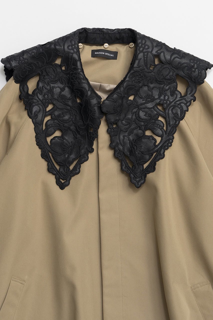 【メゾンスペシャル/MAISON SPECIAL】のLace Collar Tent Flare Trench Coat/レースカラーテントフレアトレンチコート 人気、トレンドファッション・服の通販 founy(ファニー) ファッション Fashion レディースファッション Fashion for Women アウター Coat / Outerwear Collection コート・ロングコート・ピーコート Long Coats, Peacoats & More トレンチコート / 春秋の定番アウター Trench Coats 2026年 2026 フレア Flare, Flared レース Lace, Lace Fabric ロング Long, Long-Length ワーク Workwear, Utility Style 夏 Summer 春 Spring S/S・春夏 SS, Spring/Summer, Warm Season other-3|ID: prp329100004807521 ipo3291000000034886447