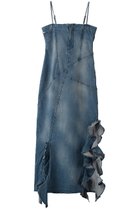【メゾンスペシャル/MAISON SPECIAL】のFrill Denim Dress/フリルデニムワンピース 人気、トレンドファッション・服の通販 founy(ファニー) ファッション Fashion レディースファッション Fashion for Women ワンピース Dresses フォーマル・パーティードレス・結婚式用ドレス Elegant & Casual Dresses チュニック Tunic Tops & Dresses 春 Spring カットソー Cut and Sewn Top キャミワンピース Cami Dress, Slip Dress シンプル Simple, Minimal ストレッチ Stretch, Stretchy Fabric ストレート Straight, Straight Cut スリット Slit, Slit Detail チュニック Tunic, Long Top デニム Denim, Jeans Material フリル Frill, Ruffle ロング Long, Long-Length S/S・春夏 SS, Spring/Summer, Warm Season 夏 Summer 2026年 2026 thumbnail BLU(ブルー)|ID: prp329100004807525 ipo3291000000036043245