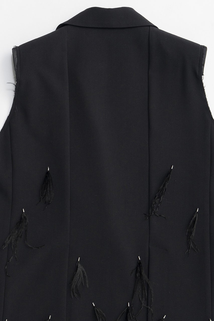 【メゾンスペシャル/MAISON SPECIAL】のFeather Over-Gilet/フェザーオーバージレ 人気、トレンドファッション・服の通販 founy(ファニー) ファッション Fashion レディースファッション Fashion for Women アウター Coat / Outerwear Collection レディースジャケット・軽アウター Jackets 春 Spring ジャケット Jacket, Outerwear セットアップ Set-Up, Coordinated Outfit ハンド Hand, Handmade フェザー Feather, Feather Detail フォルム Silhouette, Form ベスト Vest, Waistcoat モチーフ Motif, Design Theme ワーク Workwear, Utility Style S/S・春夏 SS, Spring/Summer, Warm Season 夏 Summer 2026年 2026 other-6|ID: prp329100004807529 ipo3291000000034886575