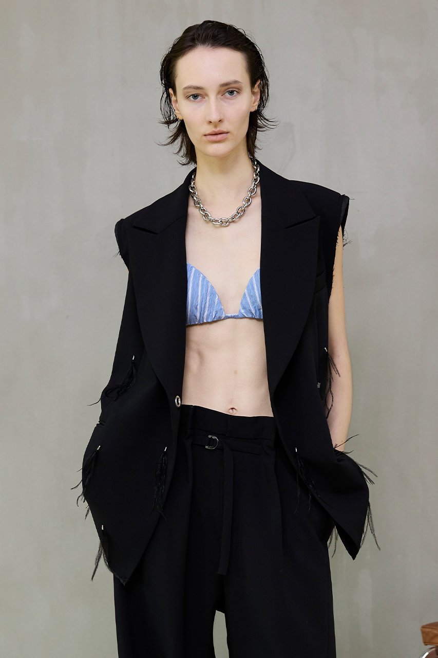 【メゾンスペシャル/MAISON SPECIAL】のFeather Over-Gilet/フェザーオーバージレ 人気、トレンドファッション・服の通販 founy(ファニー) ファッション Fashion レディースファッション Fashion for Women アウター Coat / Outerwear Collection レディースジャケット・軽アウター Jackets 春 Spring ジャケット Jacket, Outerwear セットアップ Set-Up, Coordinated Outfit ハンド Hand, Handmade フェザー Feather, Feather Detail フォルム Silhouette, Form ベスト Vest, Waistcoat モチーフ Motif, Design Theme ワーク Workwear, Utility Style S/S・春夏 SS, Spring/Summer, Warm Season 夏 Summer 2026年 2026 other-8|ID: prp329100004807529 ipo3291000000034886577