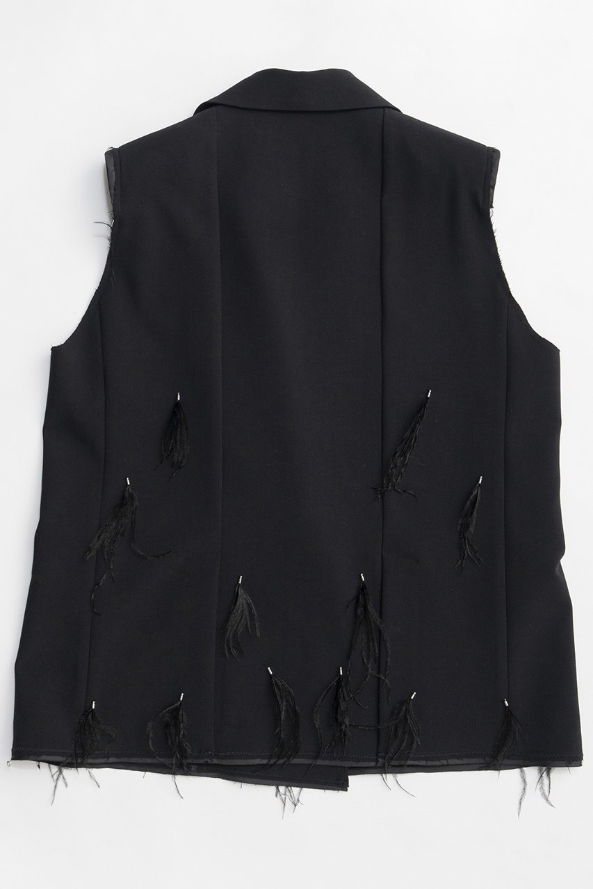 【メゾンスペシャル/MAISON SPECIAL】のFeather Over-Gilet/フェザーオーバージレ 人気、トレンドファッション・服の通販 founy(ファニー) 　ファッション　Fashion　レディースファッション　Fashion for Women　アウター　Coat / Outerwear Collection　レディースジャケット・軽アウター　Jackets　ジャケット　Jacket, Outerwear　セットアップ　Set-Up, Coordinated Outfit　ハンド　Hand, Handmade　フェザー　Feather, Feather Detail　フォルム　Silhouette, Form　ベスト　Vest, Waistcoat　モチーフ　Motif, Design Theme　ワーク　Workwear, Utility Style　other-5|ID: prp329100004807529 ipo3291000000036138713