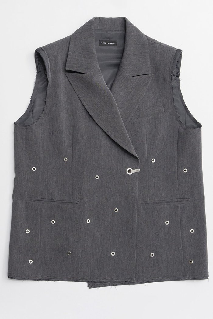 【メゾンスペシャル/MAISON SPECIAL】のEyelet Over Gilet/アイレットオーバージレ インテリア・キッズ・メンズ・レディースファッション・服の通販 founy(ファニー) https://founy.com/ ファッション Fashion レディースファッション Fashion for Women アウター Coat / Outerwear Collection レディースジャケット・軽アウター Jackets アイレット Eyelet Lace 春 Spring ジャケット Jacket, Outerwear フォルム Silhouette, Form ベスト Vest, Waistcoat S/S・春夏 SS, Spring/Summer, Warm Season 夏 Summer 2026年 2026 |ID: prp329100004807530 ipo3291000000034886578