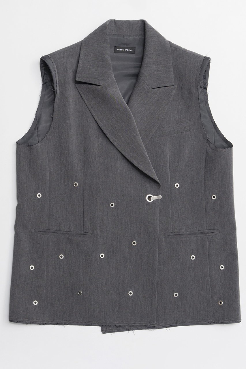 【メゾンスペシャル/MAISON SPECIAL】のEyelet Over Gilet/アイレットオーバージレ 人気、トレンドファッション・服の通販 founy(ファニー) 　ファッション　Fashion　レディースファッション　Fashion for Women　アウター　Coat / Outerwear Collection　レディースジャケット・軽アウター　Jackets　アイレット　Eyelet Lace　春　Spring　ジャケット　Jacket, Outerwear　フォルム　Silhouette, Form　ベスト　Vest, Waistcoat　S/S・春夏　SS, Spring/Summer, Warm Season　再入荷　Restock / Back in Stock　夏　Summer　2026年　2026　 other-1|ID: prp329100004807530 ipo3291000000035760310