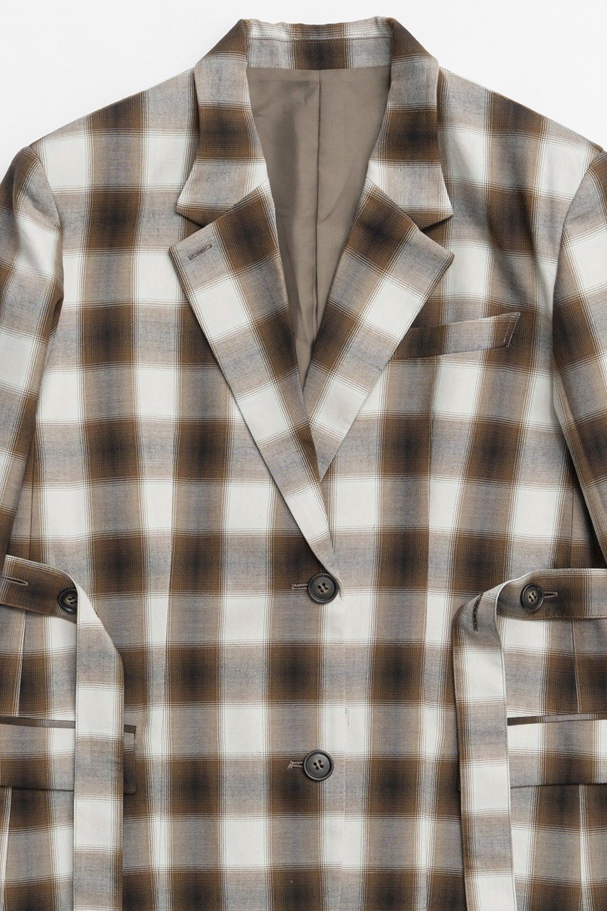 【メゾンスペシャル/MAISON SPECIAL】のFlannel Check Tailored Jacket/オンブレーチェクテーラードジャケット 人気、トレンドファッション・服の通販 founy(ファニー) ファッション Fashion レディースファッション Fashion for Women アウター Coat / Outerwear Collection レディースジャケット・軽アウター Jackets テーラードジャケット / 通勤・きれいめスタイル Tailored Jackets & Blazers 春 Spring グラデーション Gradient, Ombre ショルダー Shoulder, Shoulder Strap ジャケット Jacket, Outerwear セットアップ Set-Up, Coordinated Outfit ドロップ Drop Shoulder, Dropped Style フォルム Silhouette, Form S/S・春夏 SS, Spring/Summer, Warm Season おすすめ Recommended / Our Picks 夏 Summer 2026年 2026 other-2|ID: prp329100004807531 ipo3291000000034886589