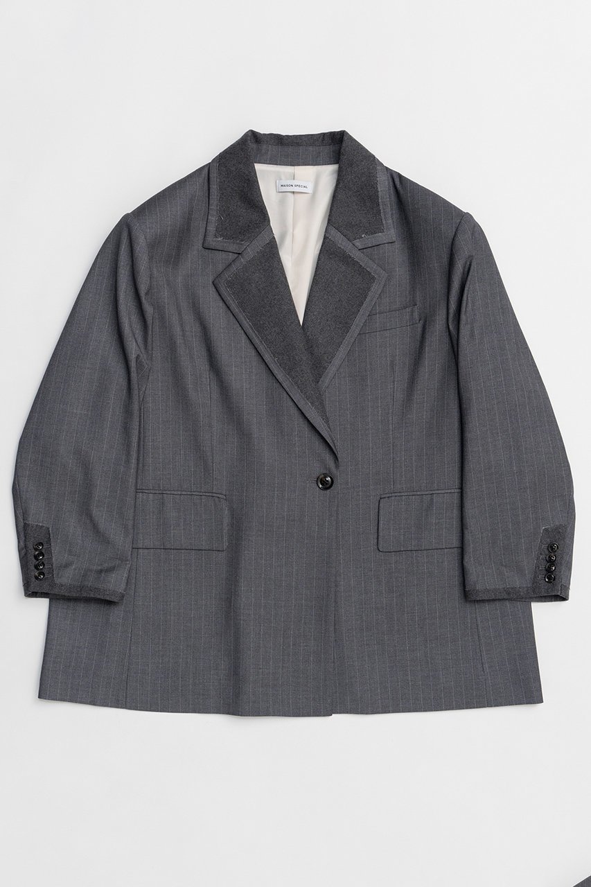 【メゾンスペシャル/MAISON SPECIAL】のOver Jacket/ラペルデザインオーバージャケット 人気、トレンドファッション・服の通販 founy(ファニー) ファッション Fashion レディースファッション Fashion for Women アウター Coat / Outerwear Collection レディースジャケット・軽アウター Jackets 2026年 2026 ジャケット Jacket, Outerwear スラックス Slacks, Dress Pants テーラード Tailored, Tailored Fit デニム Denim, Jeans Material エレガント 上品 Elegant 夏 Summer 春 Spring S/S・春夏 SS, Spring/Summer, Warm Season other-1|ID: prp329100004807533 ipo3291000000034886605