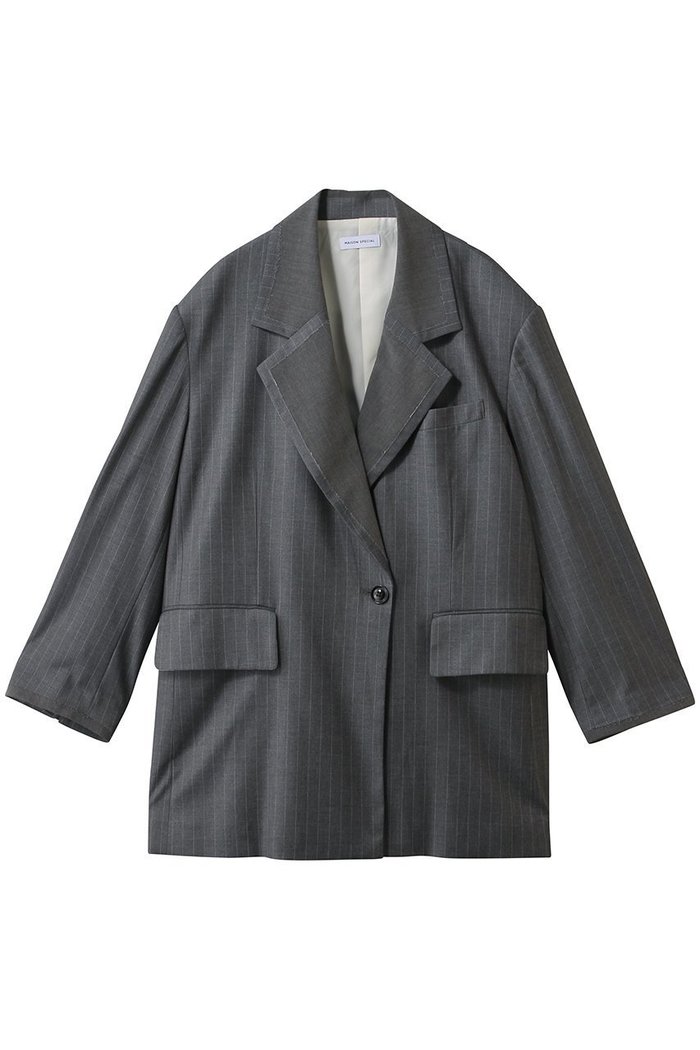 【メゾンスペシャル/MAISON SPECIAL】のOver Jacket/ラペルデザインオーバージャケット インテリア・キッズ・メンズ・レディースファッション・服の通販 founy(ファニー) https://founy.com/ ファッション Fashion レディースファッション Fashion for Women アウター Coat / Outerwear Collection レディースジャケット・軽アウター Jackets ジャケット Jacket, Outerwear スラックス Slacks, Dress Pants テーラード Tailored, Tailored Fit デニム Denim, Jeans Material エレガント 上品 Elegant 春 Spring |ID: prp329100004807533 ipo3291000000036891065