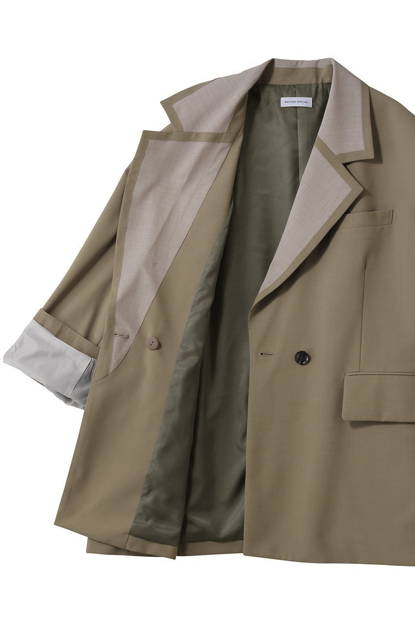 【メゾンスペシャル/MAISON SPECIAL】のOver Jacket/ラペルデザインオーバージャケット 大人の最旬トレンドファッション＆コーディネート founy(ファウニー) 　ファッション　Fashion　レディースファッション　Fashion for Women　アウター　Coat / Outerwear Collection　レディースジャケット・軽アウター　Jackets　ジャケット　Jacket, Outerwear　スラックス　Slacks, Dress Pants　テーラード　Tailored, Tailored Fit　デニム　Denim, Jeans Material　エレガント 上品　Elegant　春　Spring　other-6|ID: prp329100004807533 ipo3291000000036891077