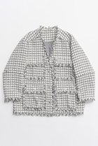 【メゾンスペシャル/MAISON SPECIAL】のFringe Tweed Long Jacket/フリンジツイードジャケット 人気、トレンドファッション・服の通販 founy(ファニー) ファッション Fashion レディースファッション Fashion for Women アウター Coat / Outerwear Collection レディースジャケット・軽アウター Jackets 2026年 2026 ジャケット Jacket, Outerwear チェック Check, Plaid, Tartan ツイード Twill, Twill Weave フリンジ Fringe, Tassel ボトム Bottoms, Lower Wear ポケット Pocket, Pocket Detail 夏 Summer 春 Spring S/S・春夏 SS, Spring/Summer, Warm Season thumbnail WHT(ホワイト)|ID: prp329100004807534 ipo3291000000034886617