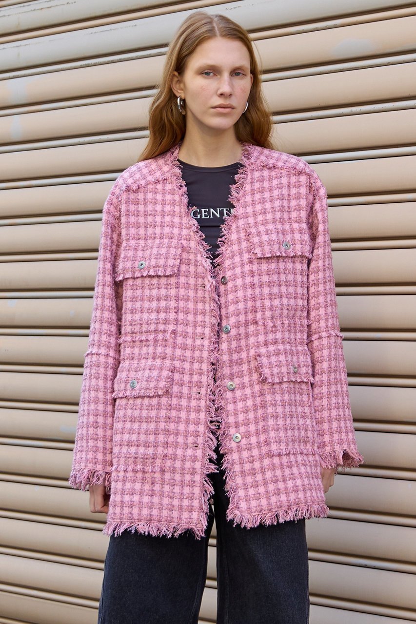 【メゾンスペシャル/MAISON SPECIAL】のFringe Tweed Long Jacket/フリンジツイードジャケット 人気、トレンドファッション・服の通販 founy(ファニー) 　ファッション　Fashion　レディースファッション　Fashion for Women　アウター　Coat / Outerwear Collection　レディースジャケット・軽アウター　Jackets　2026年　2026　ジャケット　Jacket, Outerwear　チェック　Check, Plaid, Tartan　ツイード　Twill, Twill Weave　フリンジ　Fringe, Tassel　ボトム　Bottoms, Lower Wear　ポケット　Pocket, Pocket Detail　夏　Summer　春　Spring　S/S・春夏　SS, Spring/Summer, Warm Season　other-6|ID: prp329100004807534 ipo3291000000034886623