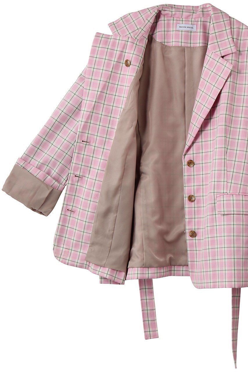 【メゾンスペシャル/MAISON SPECIAL】のMulti-Way Check Jacket/マルチウェイチェックジャケット 人気、トレンドファッション・服の通販 founy(ファニー) 　ファッション　Fashion　レディースファッション　Fashion for Women　アウター　Coat / Outerwear Collection　レディースジャケット・軽アウター　Jackets　2026年　2026　シンプル　Simple, Minimal　ジャケット　Jacket, Outerwear　チェック　Check, Plaid, Tartan　ボトム　Bottoms, Lower Wear　ラップ　Wrap, Wrap Design　別注　Limited Edition, Custom Order　夏　Summer　春　Spring　S/S・春夏　SS, Spring/Summer, Warm Season　other-6|ID: prp329100004807535 ipo3291000000036043311