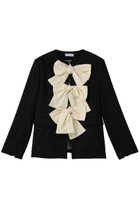 【メゾンスペシャル/MAISON SPECIAL】のNo-Collar 2WAY Ribbon Jacket/ノーカラー2WAYリボンジャケット BLK(ブラック)|ID: prp329100004807537 ipo3291000000036043323