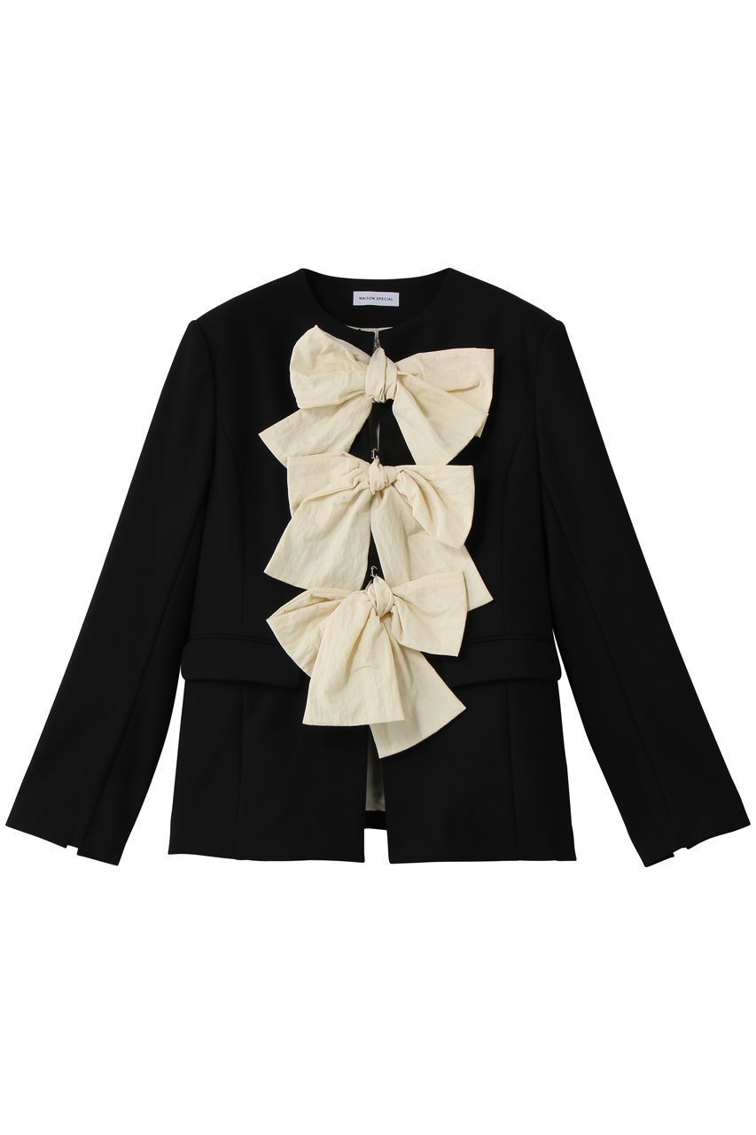 【メゾンスペシャル/MAISON SPECIAL】のNo-Collar 2WAY Ribbon Jacket/ノーカラー2WAYリボンジャケット 人気、トレンドファッション・服の通販 founy(ファニー) ファッション Fashion レディースファッション Fashion for Women アウター Coat / Outerwear Collection レディースジャケット・軽アウター Jackets オケージョン Occasion Wear シンプル Simple, Minimal ジャケット Jacket, Outerwear スポーティ Sporty, Casual Athletic スラックス Slacks, Dress Pants リボン Ribbon, Bow other-1|ID: prp329100004807537 ipo3291000000036868952