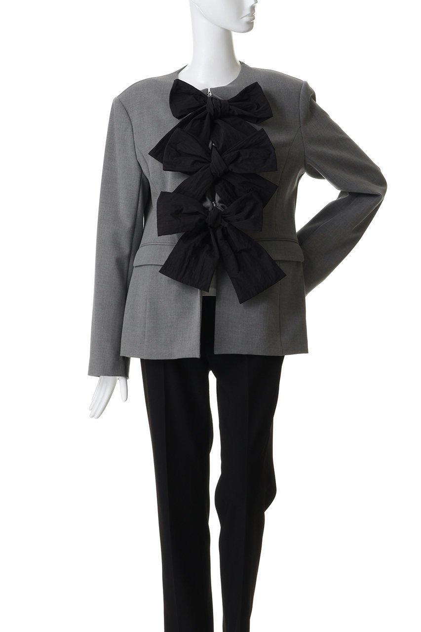 【メゾンスペシャル/MAISON SPECIAL】のNo-Collar 2WAY Ribbon Jacket/ノーカラー2WAYリボンジャケット 人気、トレンドファッション・服の通販 founy(ファニー) ファッション Fashion レディースファッション Fashion for Women アウター Coat / Outerwear Collection レディースジャケット・軽アウター Jackets オケージョン Occasion Wear シンプル Simple, Minimal ジャケット Jacket, Outerwear スポーティ Sporty, Casual Athletic スラックス Slacks, Dress Pants リボン Ribbon, Bow other-2|ID: prp329100004807537 ipo3291000000036868955