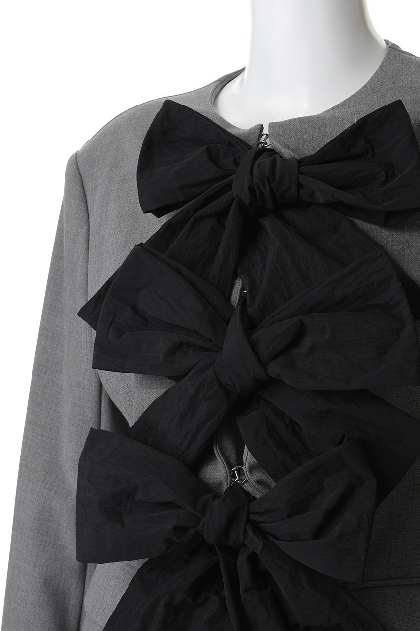 【メゾンスペシャル/MAISON SPECIAL】のNo-Collar 2WAY Ribbon Jacket/ノーカラー2WAYリボンジャケット 人気、トレンドファッション・服の通販 founy(ファニー) ファッション Fashion レディースファッション Fashion for Women アウター Coat / Outerwear Collection レディースジャケット・軽アウター Jackets オケージョン Occasion Wear シンプル Simple, Minimal ジャケット Jacket, Outerwear スポーティ Sporty, Casual Athletic スラックス Slacks, Dress Pants リボン Ribbon, Bow other-5|ID: prp329100004807537 ipo3291000000036868958