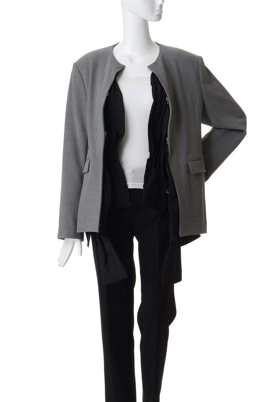 【メゾンスペシャル/MAISON SPECIAL】のNo-Collar 2WAY Ribbon Jacket/ノーカラー2WAYリボンジャケット 人気、トレンドファッション・服の通販 founy(ファニー) ファッション Fashion レディースファッション Fashion for Women アウター Coat / Outerwear Collection レディースジャケット・軽アウター Jackets オケージョン Occasion Wear シンプル Simple, Minimal ジャケット Jacket, Outerwear スポーティ Sporty, Casual Athletic スラックス Slacks, Dress Pants リボン Ribbon, Bow other-8|ID: prp329100004807537 ipo3291000000036868961