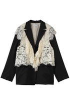 【メゾンスペシャル/MAISON SPECIAL】のLace Vest Single Jacket/レースベストシングルジャケット BLK(ブラック)|ID: prp329100004807538 ipo3291000000037241961