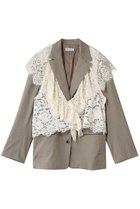 【メゾンスペシャル/MAISON SPECIAL】のLace Vest Single Jacket/レースベストシングルジャケット BGE(ベージュ)|ID: prp329100004807538 ipo3291000000037241968