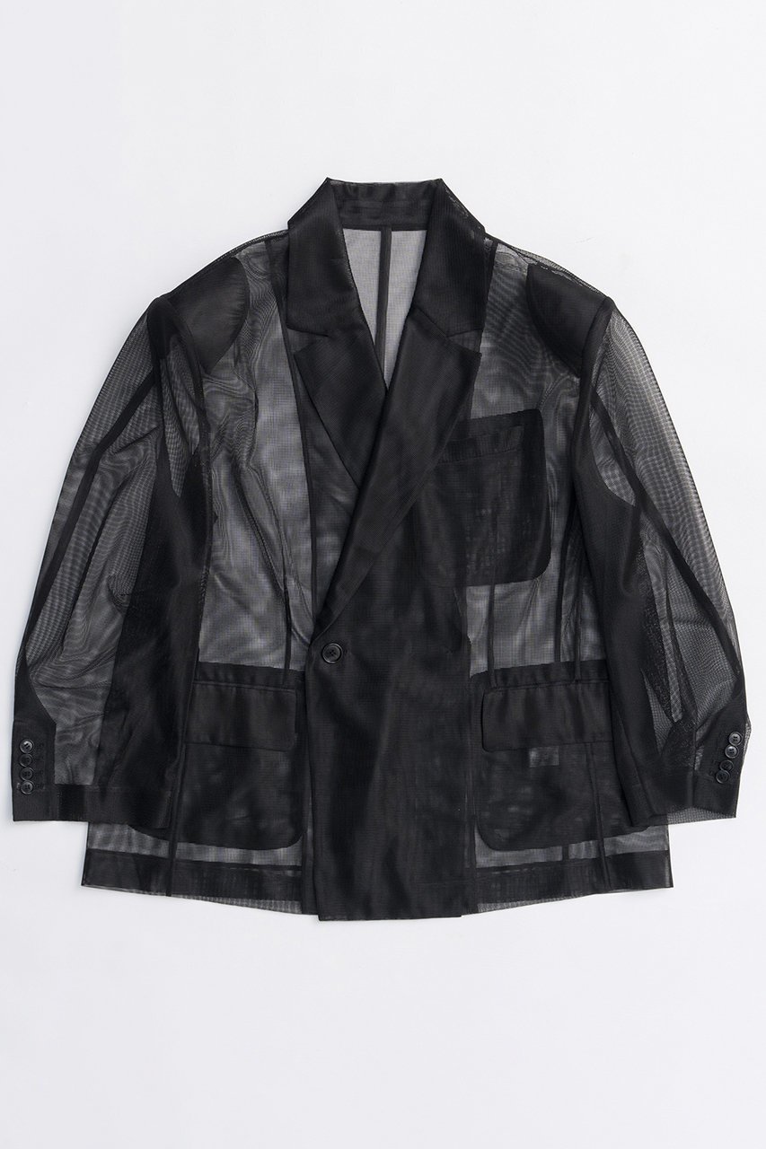 【メゾンスペシャル/MAISON SPECIAL】のSheer Over Jacket/シアーオーバージャケット インテリア・キッズ・メンズ・レディースファッション・服の通販 founy(ファニー) 　ファッション　Fashion　レディースファッション　Fashion for Women　アウター　Coat / Outerwear Collection　レディースジャケット・軽アウター　Jackets　インナー　Innerwear　春　Spring　ジャケット　Jacket, Outerwear　ストライプ　Stripe, Striped Pattern　ボトム　Bottoms, Lower Wear　メッシュ　Mesh, Net Fabric　ロング　Long, Long-Length　S/S・春夏　SS, Spring/Summer, Warm Season　夏　Summer　2026年　2026　BLK(ブラック)|ID: prp329100004807539 ipo3291000000034886666