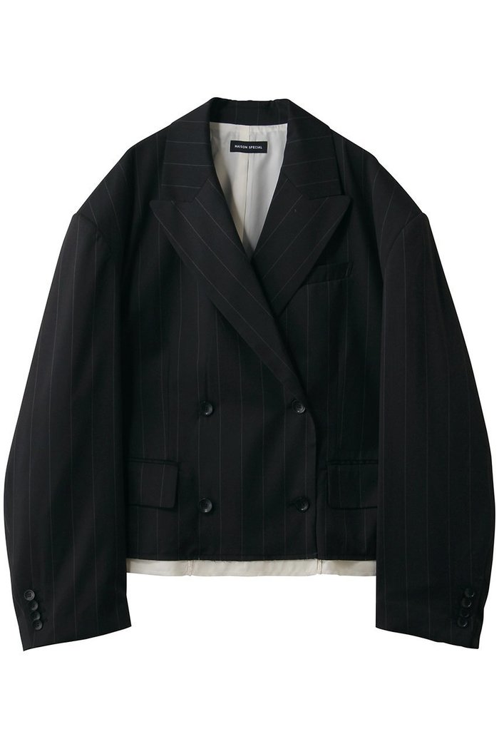 【メゾンスペシャル/MAISON SPECIAL】のCut-Off Mid-Length Jacket/カットオフミドルジャケット インテリア・キッズ・メンズ・レディースファッション・服の通販 founy(ファニー) https://founy.com/ ファッション Fashion レディースファッション Fashion for Women アウター Coat / Outerwear Collection レディースジャケット・軽アウター Jackets インナー Innerwear ジャケット Jacket, Outerwear セットアップ Set-Up, Coordinated Outfit ダブル Double, Double-Breasted バランス Balance, Style Balance フォルム Silhouette, Form フロント Front, Front Design ミドル Middle Length, Mid Height メンズ Men's, Menswear ワイド Wide, Wide Fit おすすめ Recommended / Our Picks エレガント 上品 Elegant |ID: prp329100004807541 ipo3291000000036891099