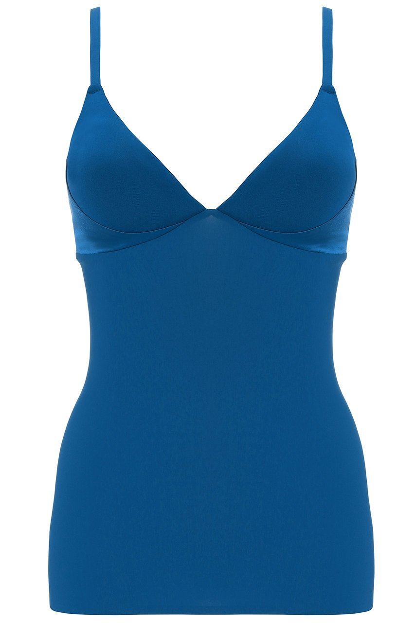 【エス バイ スロギー/S by sloggi】のノンワイヤースムース カップ付きキャミソール sloggi S Smooth BV JX インテリア・キッズ・メンズ・レディースファッション・服の通販 founy(ファニー) 　ファッション　Fashion　レディースファッション　Fashion for Women　下着・ランジェリー　Lingerie & Intimates　その他ランジェリー・インナーアイテム　Other Lingerie / Intimates　インナー　Innerwear　キャミソール　Camisole, Spaghetti Strap Top　軽量　Lightweight, Ultra Light　サテン　Satin, Glossy Fabric　シンプル　Simple, Minimal　なめらか　Smooth, Silky Texture　フィット　Fit, Slim Fit　プリント　Print, Printed Pattern　プレミアム　Premium, High-End　モダン　Modern, Contemporary　ラップ　Wrap, Wrap Design　ランジェリー　Lingerie, Intimate Wear　ワイヤー　Wire, Wired Bra　ラグーンブルー|ID: prp329100004807546 ipo3291000000034886762