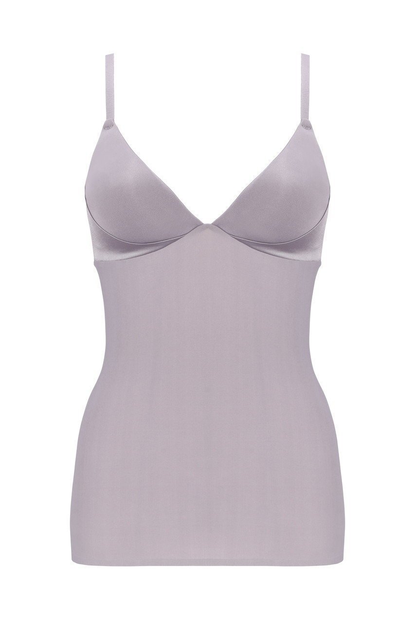【エス バイ スロギー/S by sloggi】のノンワイヤースムース カップ付きキャミソール sloggi S Smooth BV JX インテリア・キッズ・メンズ・レディースファッション・服の通販 founy(ファニー) 　ファッション　Fashion　レディースファッション　Fashion for Women　下着・ランジェリー　Lingerie & Intimates　その他ランジェリー・インナーアイテム　Other Lingerie / Intimates　インナー　Innerwear　キャミソール　Camisole, Spaghetti Strap Top　軽量　Lightweight, Ultra Light　サテン　Satin, Glossy Fabric　シンプル　Simple, Minimal　なめらか　Smooth, Silky Texture　フィット　Fit, Slim Fit　プリント　Print, Printed Pattern　プレミアム　Premium, High-End　モダン　Modern, Contemporary　ラップ　Wrap, Wrap Design　ランジェリー　Lingerie, Intimate Wear　ワイヤー　Wire, Wired Bra　グレイシャドー|ID: prp329100004807546 ipo3291000000034886763