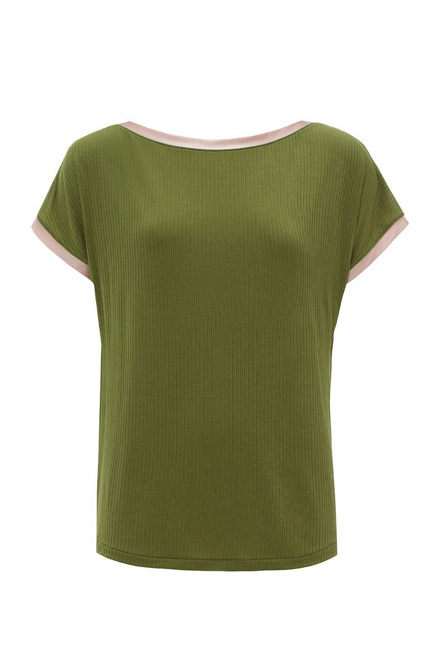 【エス バイ スロギー/S by sloggi】のトップ sloggi S Sundays Top JX インテリア・キッズ・メンズ・レディースファッション・服の通販 founy(ファニー) 　ファッション　Fashion　レディースファッション　Fashion for Women　トップス・カットソー　Cut & Sew Tops　サテン　Satin, Glossy Fabric　スリーブ　Sleeve, Long Sleeve / Short Sleeve　パジャマ　Pajamas, Sleepwear　フレンチ　French, French Style　リラックス　Relax, Relaxed Fit　エレガント 上品　Elegant　再入荷　Restock / Back in Stock　フォレストグリーン|ID: prp329100004807570 ipo3291000000034887184