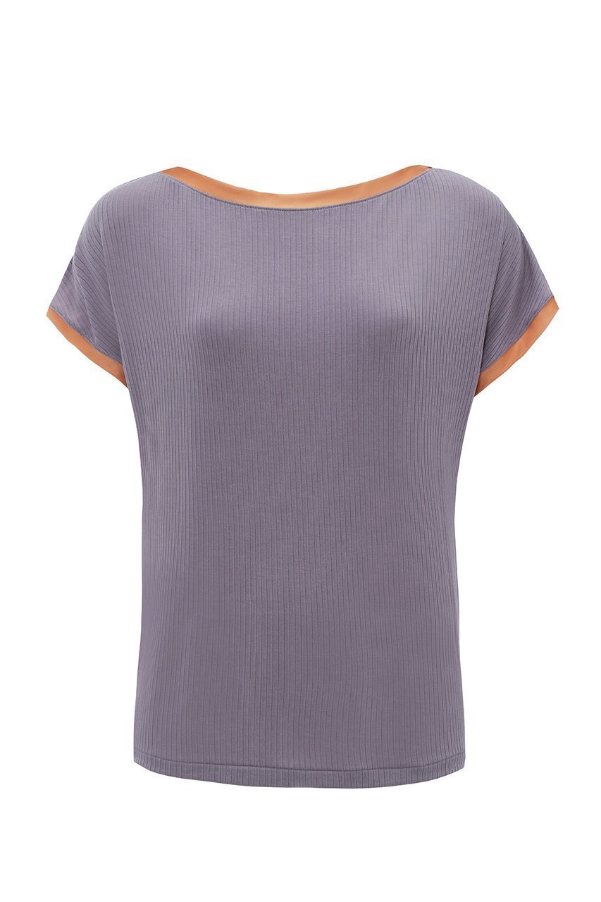 【エス バイ スロギー/S by sloggi】のトップ sloggi S Sundays Top JX インテリア・キッズ・メンズ・レディースファッション・服の通販 founy(ファニー) 　ファッション　Fashion　レディースファッション　Fashion for Women　トップス・カットソー　Cut & Sew Tops　サテン　Satin, Glossy Fabric　スリーブ　Sleeve, Long Sleeve / Short Sleeve　パジャマ　Pajamas, Sleepwear　フレンチ　French, French Style　リラックス　Relax, Relaxed Fit　エレガント 上品　Elegant　再入荷　Restock / Back in Stock　トワイライトブルー|ID: prp329100004807570 ipo3291000000034887185