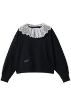 【ミュベール/MUVEIL】のレース襟付きスウェットプルオーバー 人気、トレンドファッション・服の通販 founy(ファニー) ファッション Fashion レディースファッション Fashion for Women トップス・カットソー Cut & Sew Tops シャツ・ブラウス・オフィスカジュアル Elegant Blouses & Button-Ups レディースパーカー・カジュアルフーディー Casual Hoodies & Sweatshirts ロングTシャツ・Tシャツ Longline T-Shirts & Tees カジュアルプルオーバー・ニットトップス Pullovers & Knit Tops / Casual Pullovers スウェット・クルーネックトップス Sweatshirts & Crewnecks / Relaxed Fit Sweat Tops カットソー・ベーシックTシャツ Cut-and-Sewn Tops / Stretch Tees & Basics 2026年 2026 コンパクト Compact, Small Size ショルダー Shoulder, Shoulder Strap ドロップ Drop Shoulder, Dropped Style フェミニン Feminine, Girly モダン Modern, Contemporary ループ Loop, Loop Knit レース Lace, Lace Fabric ワイド Wide, Wide Fit 夏 Summer 春 Spring S/S・春夏 SS, Spring/Summer, Warm Season thumbnail ネイビー|ID: prp329100004808642 ipo3291000000035352457