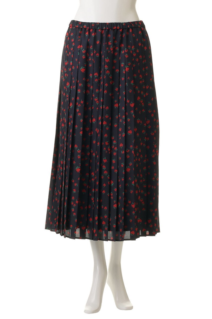 【ミュベール/MUVEIL】のイチゴプリントプリーツスカート 人気、トレンドファッション・服の通販 founy(ファニー) 　ファッション　Fashion　レディースファッション　Fashion for Women　スカート　Skirts　プリーツスカート / 上品フェミニンスタイル　Pleated Skirts　ロングスカート　Long Skirts / Maxi & Midi Skirts　おすすめ　Recommended / Our Picks　ジャケット　Jacket, Outerwear　セットアップ　Set-Up, Coordinated Outfit　プリント　Print, Printed Pattern　プリーツ　Pleats, Pleated　ベーシック　Basic, Essential　ロング　Long, Long-Length　エレガント 上品　Elegant　夏　Summer　春　Spring　S/S・春夏　SS, Spring/Summer, Warm Season　other-2|ID: prp329100004808645 ipo3291000000035975728