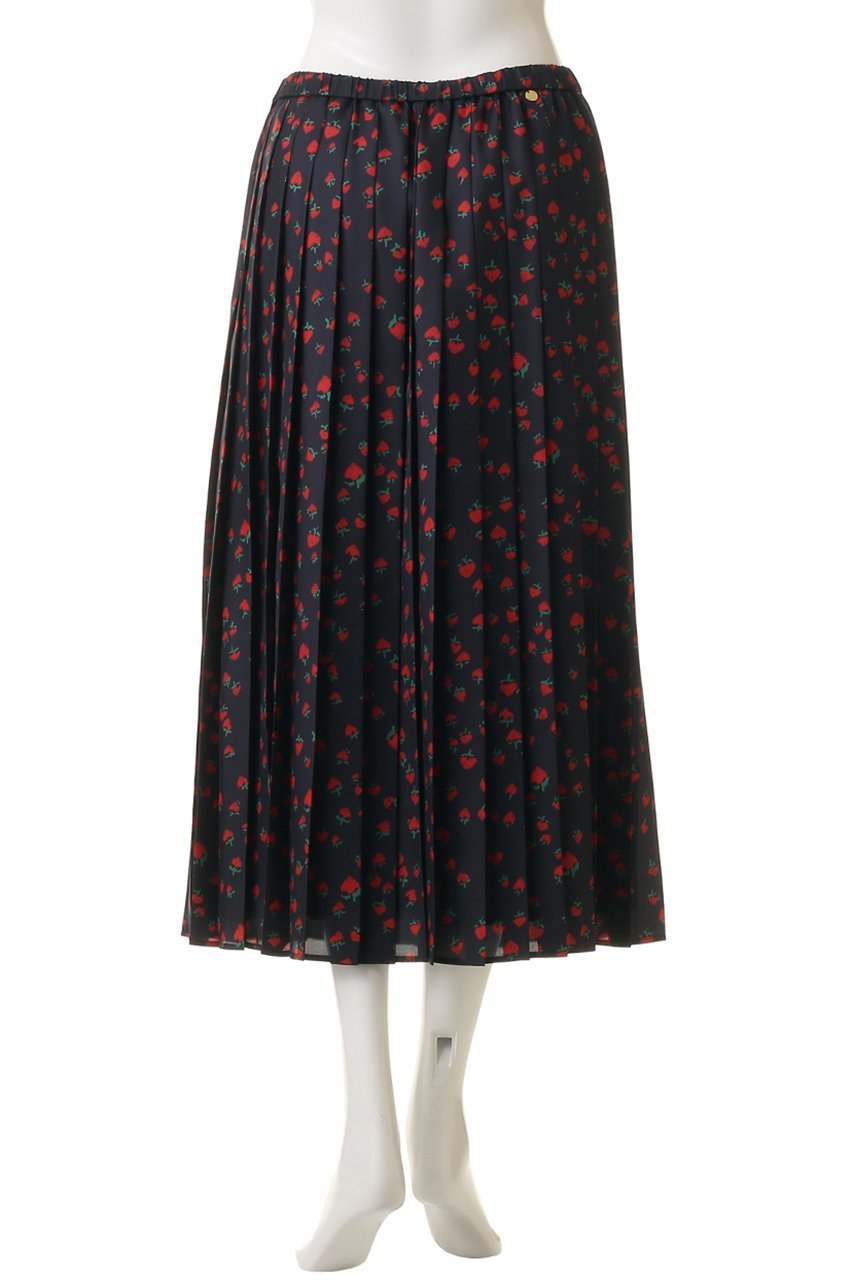 【ミュベール/MUVEIL】のイチゴプリントプリーツスカート 人気、トレンドファッション・服の通販 founy(ファニー) 　ファッション　Fashion　レディースファッション　Fashion for Women　スカート　Skirts　プリーツスカート / 上品フェミニンスタイル　Pleated Skirts　ロングスカート　Long Skirts / Maxi & Midi Skirts　おすすめ　Recommended / Our Picks　ジャケット　Jacket, Outerwear　セットアップ　Set-Up, Coordinated Outfit　プリント　Print, Printed Pattern　プリーツ　Pleats, Pleated　ベーシック　Basic, Essential　ロング　Long, Long-Length　エレガント 上品　Elegant　夏　Summer　春　Spring　S/S・春夏　SS, Spring/Summer, Warm Season　other-4|ID: prp329100004808645 ipo3291000000035975730