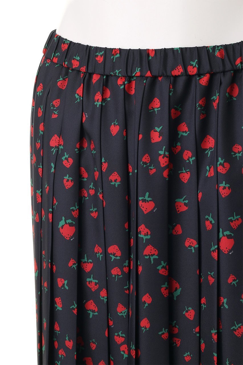 【ミュベール/MUVEIL】のイチゴプリントプリーツスカート 人気、トレンドファッション・服の通販 founy(ファニー) 　ファッション　Fashion　レディースファッション　Fashion for Women　スカート　Skirts　プリーツスカート / 上品フェミニンスタイル　Pleated Skirts　ロングスカート　Long Skirts / Maxi & Midi Skirts　おすすめ　Recommended / Our Picks　ジャケット　Jacket, Outerwear　セットアップ　Set-Up, Coordinated Outfit　プリント　Print, Printed Pattern　プリーツ　Pleats, Pleated　ベーシック　Basic, Essential　ロング　Long, Long-Length　エレガント 上品　Elegant　夏　Summer　春　Spring　S/S・春夏　SS, Spring/Summer, Warm Season　other-5|ID: prp329100004808645 ipo3291000000035975731