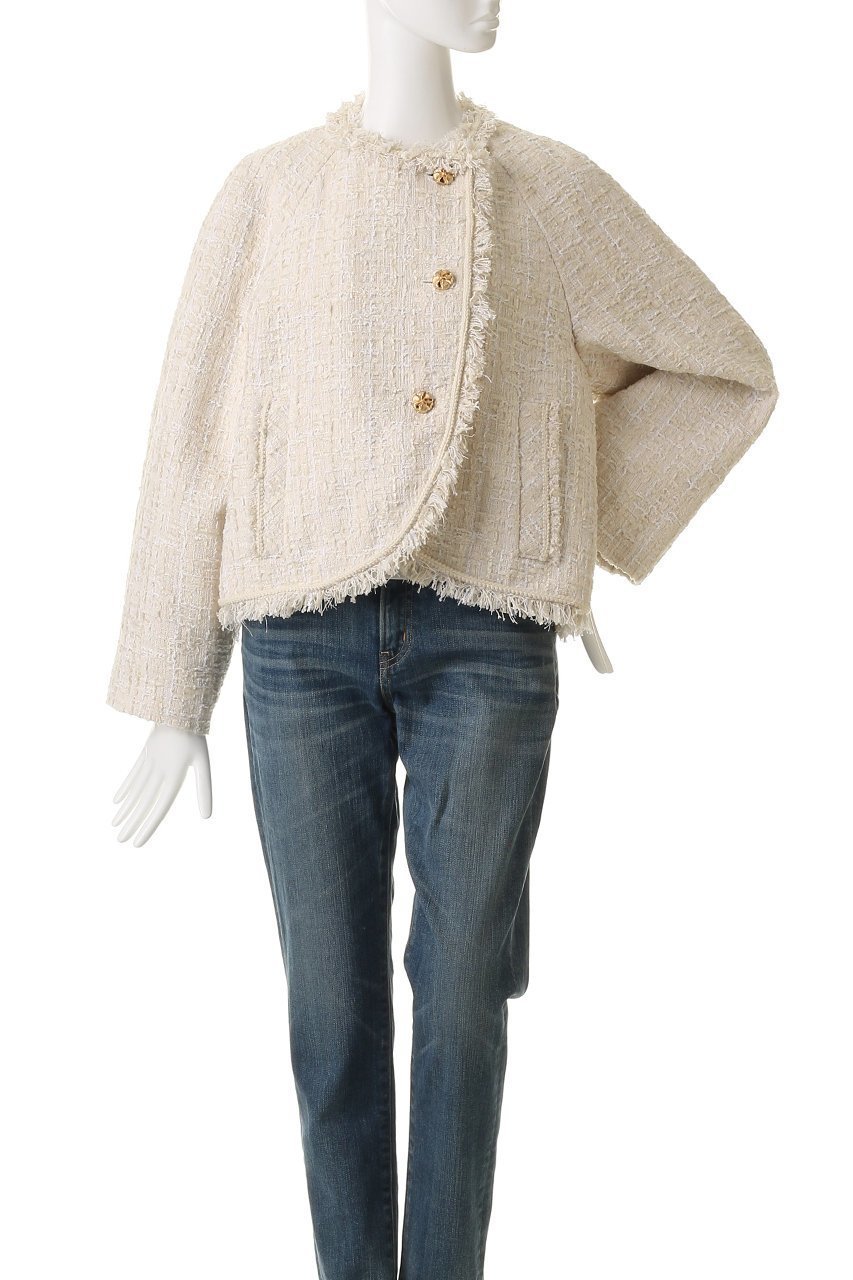 【ミュベール/MUVEIL】のラウンドヘムツイードジャケット 人気、トレンドファッション・服の通販 founy(ファニー) 　ファッション　Fashion　レディースファッション　Fashion for Women　アウター　Coat / Outerwear Collection　レディースジャケット・軽アウター　Jackets　2026年　2026　ジャケット　Jacket, Outerwear　スタンド　Stand Collar, Upright Stand　ツイード　Twill, Twill Weave　フリンジ　Fringe, Tassel　ベロア　Velour, Soft Velvet　夏　Summer　春　Spring　S/S・春夏　SS, Spring/Summer, Warm Season　other-2|ID: prp329100004808647 ipo3291000000035483270