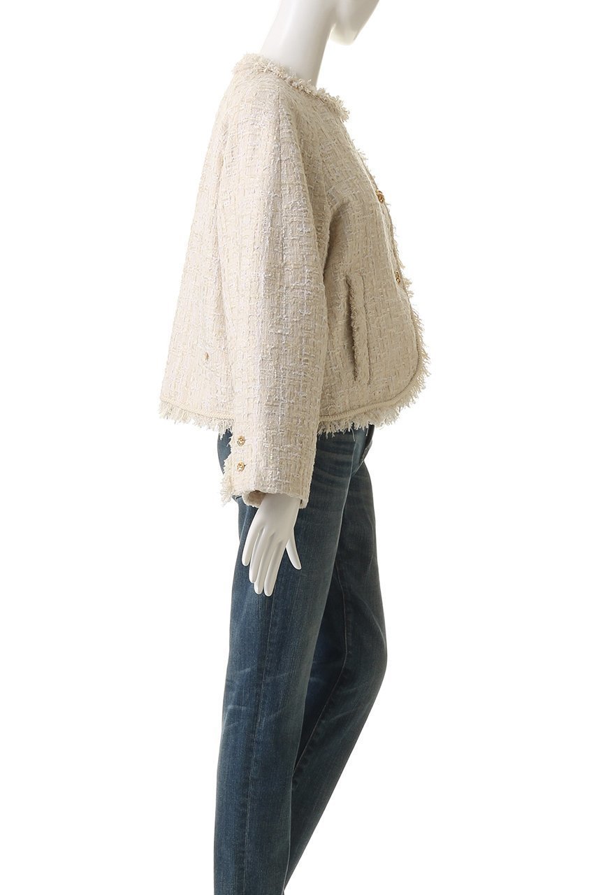 【ミュベール/MUVEIL】のラウンドヘムツイードジャケット 人気、トレンドファッション・服の通販 founy(ファニー) 　ファッション　Fashion　レディースファッション　Fashion for Women　アウター　Coat / Outerwear Collection　レディースジャケット・軽アウター　Jackets　2026年　2026　ジャケット　Jacket, Outerwear　スタンド　Stand Collar, Upright Stand　ツイード　Twill, Twill Weave　フリンジ　Fringe, Tassel　ベロア　Velour, Soft Velvet　夏　Summer　春　Spring　S/S・春夏　SS, Spring/Summer, Warm Season　other-3|ID: prp329100004808647 ipo3291000000035483271